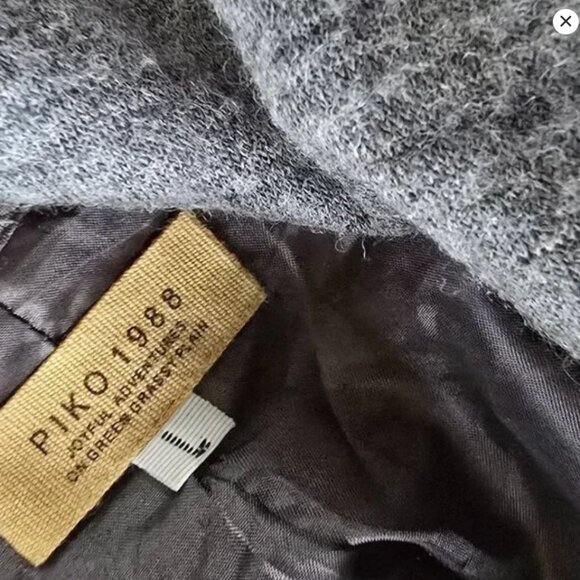 Piko 1988 Charcoal Gray Wool Lined Waterfall Duster Cardigan Jacket Size Large - Picture 2 of 7